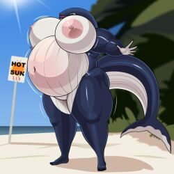 xeddo, blue_skin, huge_ass, huge_belly, huge_breasts