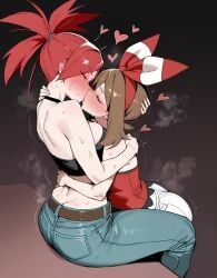 flannery_(pokemon), may_(pokemon), pokemon, 2girls, age_difference