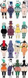 annie_(skullgirls), black_dahlia, bloody_marie, cerebella, double_(skullgirls)