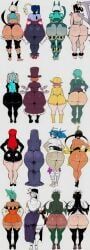 annie_(skullgirls), black_dahlia, bloody_marie, cerebella, double_(skullgirls)