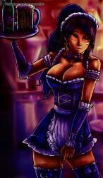 french_maid_nidalee, nidalee, league_of_legends, riot_games, the_grind_series