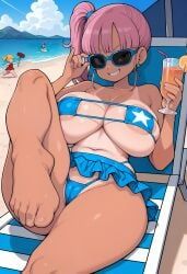 dragon_quest, dragon_quest_builders_2, noodle_jacuzzi, 1girl, adjusting_glasses