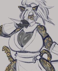 fuku_(humble_shark), humble_shark, anthro, holding_object, holding_weapon