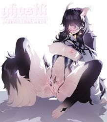 ghostli, anthro, areola, black_body, black_fur