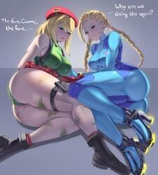 cammy_white, cammy_white_(cosplay), samus_aran, samus_aran_(cosplay), zero_suit_samus