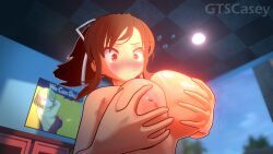 asuka_(senran_kagura), senran_kagura, gtscasey, 1girls, areolae