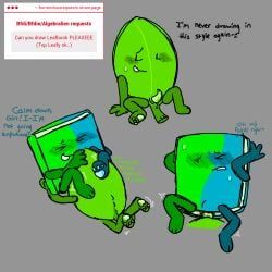 book_(bfdi), leafy_(bfdi), battle_for_dream_island, bfdi, object_show