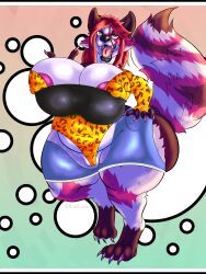 mary_(mary_morg), lalonchera22, animal_print, anthro, areola