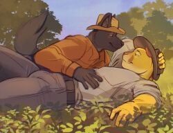 gol1ath, affectionate, anthro, barazoku, bedroom_eyes