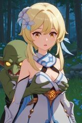 lumine_(genshin_impact), genshin_impact, hoyoverse, mihoyo, blonde_female