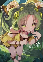 duel_monster, traptrix_sera, yu-gi-oh!, barefoot, blush