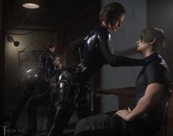jill_valentine, jill_valentine_(sasha_zotova), leon_scott_kennedy, capcom, resident_evil