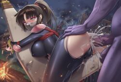 sango, inuyasha, nokani, 1boy, 1girls