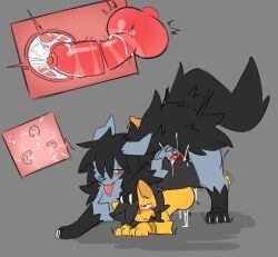 fan_character, generation_3_pokemon, generation_4_pokemon, luxio, mightyena