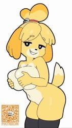 isabelle_(animal_crossing), animal_crossing, healerart, anthro, big_breasts
