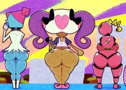 bombette, nastasia, toad_waitress, mario_(series), paper_mario