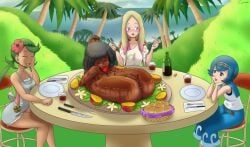 mallow_(pokemon), selene_(pokemon), pokemon, kas-min, 2girls