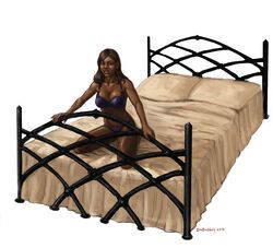 angelina_johnson, harry_potter, bigbadwolf, 1girls, bed