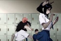 grey_lynx_(invoke_high), invoke_high, ass, breasts, butt_slap