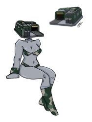 tower_defense_simulator, breasts, military_base, solo_female, solo_focus