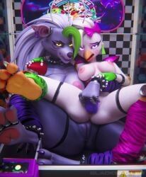 glamrock_chica, roxanne_wolf, roxanne_wolf_(fnaf), five_nights_at_freddy's, five_nights_at_freddy's:_security_breach