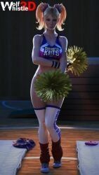 juliet_starling, grasshopper_manufacture, lollipop_chainsaw, wolfwhistle3d, 1girls