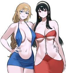 sophitia_alexandra, yor_briar, yor_forger, soul_calibur, spy_x_family