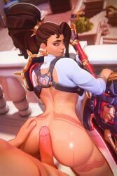 vendetta, overwatch, reachchaos, 1boy, 1girls