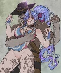 celeste_(deadlock), deathslinger, dead_by_daylight, deadlock, ahegao