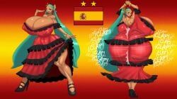 hatsune_miku, spanish_miku, vocaloid, ber00, 1girl