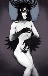 1cuntboy, 1cuntboy1male, black_eyes, black_hair, blush