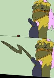 hallion_the_hyaenodon, filthivore, anthro, ball_inflation, bodily_fluids