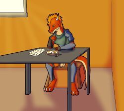 anthro, armor, bored, bottomless, bread
