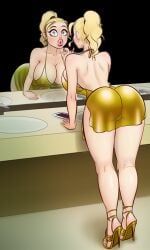 sadgravy, 1girls, airhead, arched_back, areola