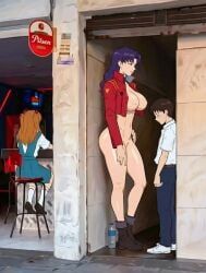 asuka_langley_sohryu, ikari_shinji, katsuragi_misato, misato_katsuragi, shinji_ikari