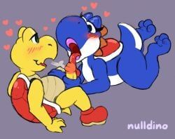 blue_yoshi, koopa, koopa_troopa, yoshi, mario_bros