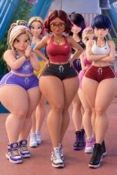 alya_cesaire, juleka_couffaine, kagami_tsurugi, mylene_harpriel, rose_lavillant