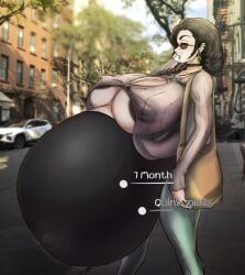 areola, areolae, big_belly, big_breasts, brown_areola