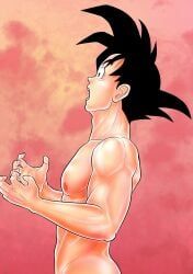 son_goku, dragon_ball, sanshou, 1boy, abs