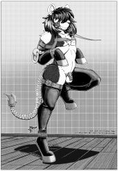 masterzoroark666, being_lead, black_and_white, bondage, boots