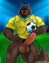 bella_vanguard, anthro, arm_scar, aroused, aroused_face