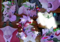floragato, generation_7_pokemon, generation_9_pokemon, lycanroc, midnight_lycanroc