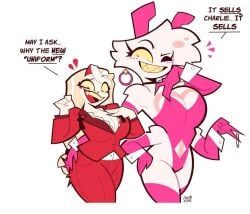 angel_dust_(hazbin_hotel), charlie_morningstar_(hazbin_hotel), hazbin_hotel, goodbyellow, sensual