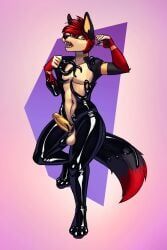 nootkep, animate_inanimate, anthro, balls, black_latex