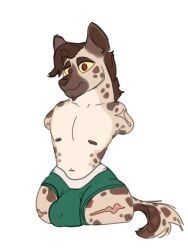 4_missing_limbs, amputee, anthro, balls_outline, big_bulge