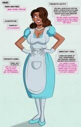 polmanning, apron, big_breasts, breasts, brown_hair