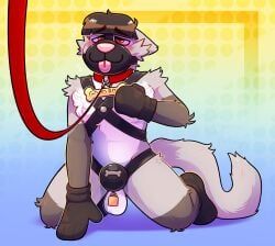 crownedvictory, animal_mask, balls, bone_tag, clothing