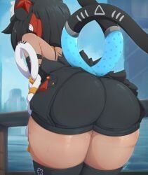 nekomiya_mana, zenless_zone_zero, nade_arts, 1girl, animal_ear_fluff