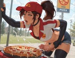 pizza_delivery_sivir, sivir, league_of_legends, erikochan, 1boy