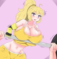 yang_xiao_long, rwby, zronku, 1boy, 1girls